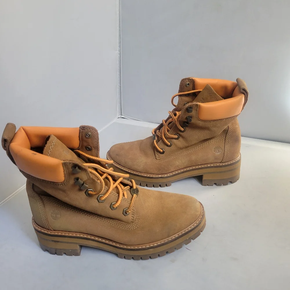 Timberland Women Tan Leather Boots Size 6 - Picture 1 of 4
